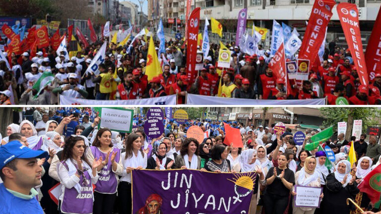 Thousands gather for May Day in Turkey’s Kurdish-majority cities, northeast Syria sees demos to free Öcalan