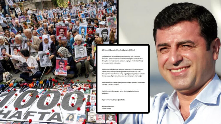 Selahattin Demirtaş sends message of support to Saturday Mothers on 1000th week of protest