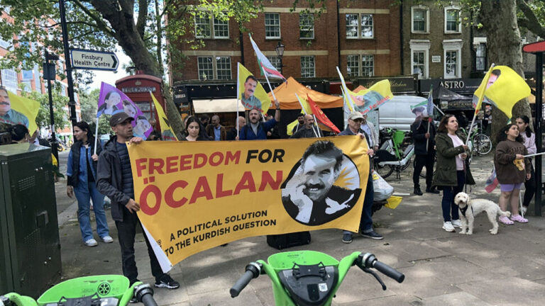Protest outside Amnesty office in London demands end to Abdullah Öcalan’s isolation