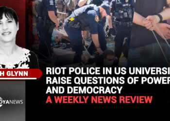 Riot police in US universities raise questions of power and democracy – a weekly news review