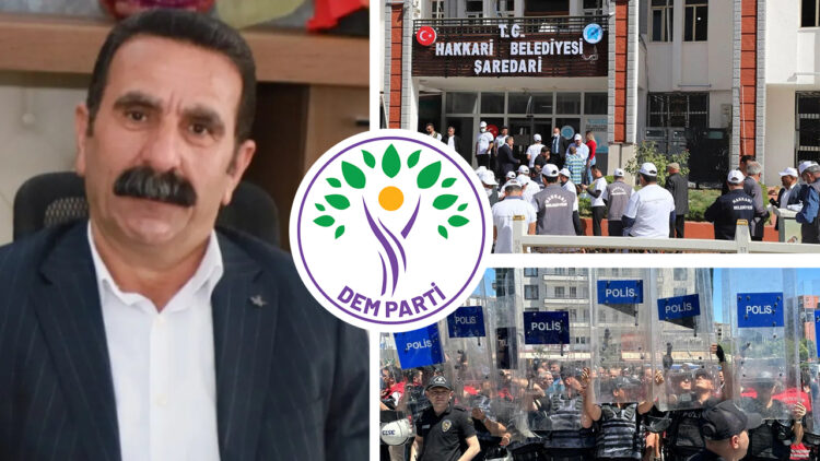Turkey’s DEM Party responds to arrest, deposition of elected Hakkari mayor