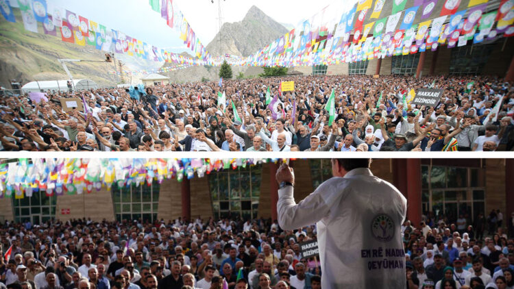 Tens of thousands of people from across Turkey demonstrate in Hakkari