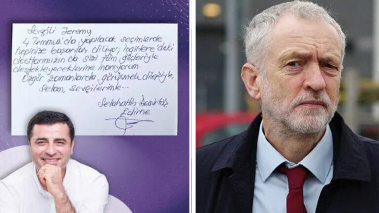 Jeremy Corbyn shares letter of support from jailed Kurdish politician Selahattin Demirtaş