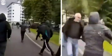 Fascist mob attacks peaceful Kurdish Free Öcalan Vigil in France