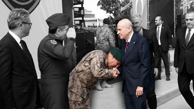 Turkish police officers line up to kiss hand of far-right leader