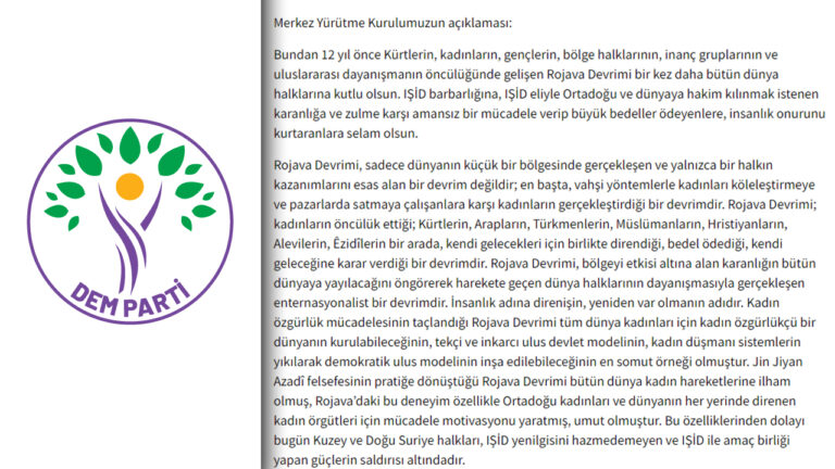 Turkey’s DEM Party celebrates 12th anniversary of Rojava Revolution