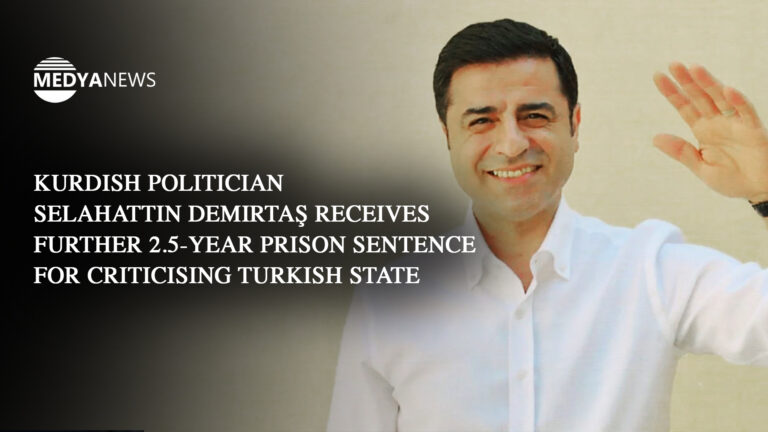 Kurdish politician Selahattin Demirtaş receives further 2.5-year prison sentence for criticising Turkish state