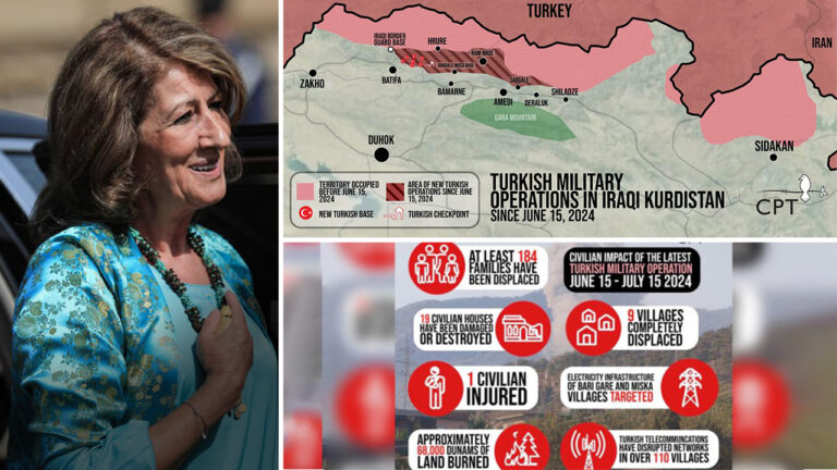First Lady of Iraq condemns Turkish occupation in Iraqi Kurdistan
