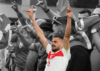 Turkish footballer makes ultranationalist ‘Grey Wolves’ salute at European Cup match