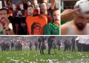 Turkish football fans provoke Amedspor by wearing masks of agent linked to Kurdish killings