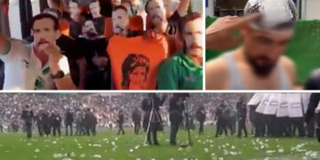 Turkish football fans provoke Amedspor by wearing masks of agent linked to Kurdish killings