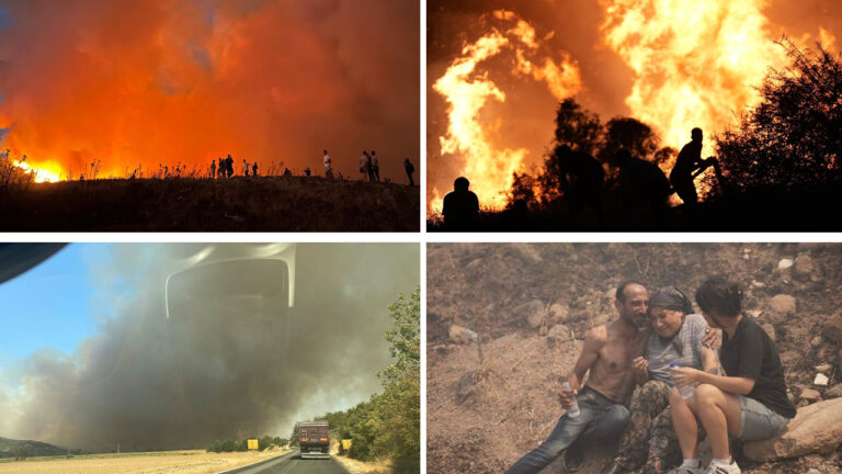 Forest fires continue to ravage Aydın, Manisa, and Bolu, with efforts to control blazes ongoing