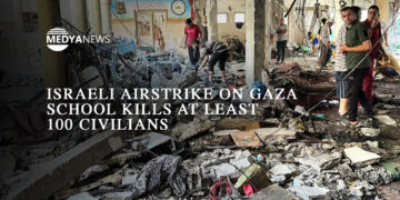 Israeli airstrike on Gaza school kills at least 100 civilians