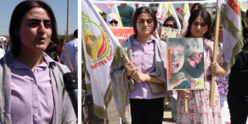Yazidi women freed from captivity join protest march to mark 10th anniversary of genocide
