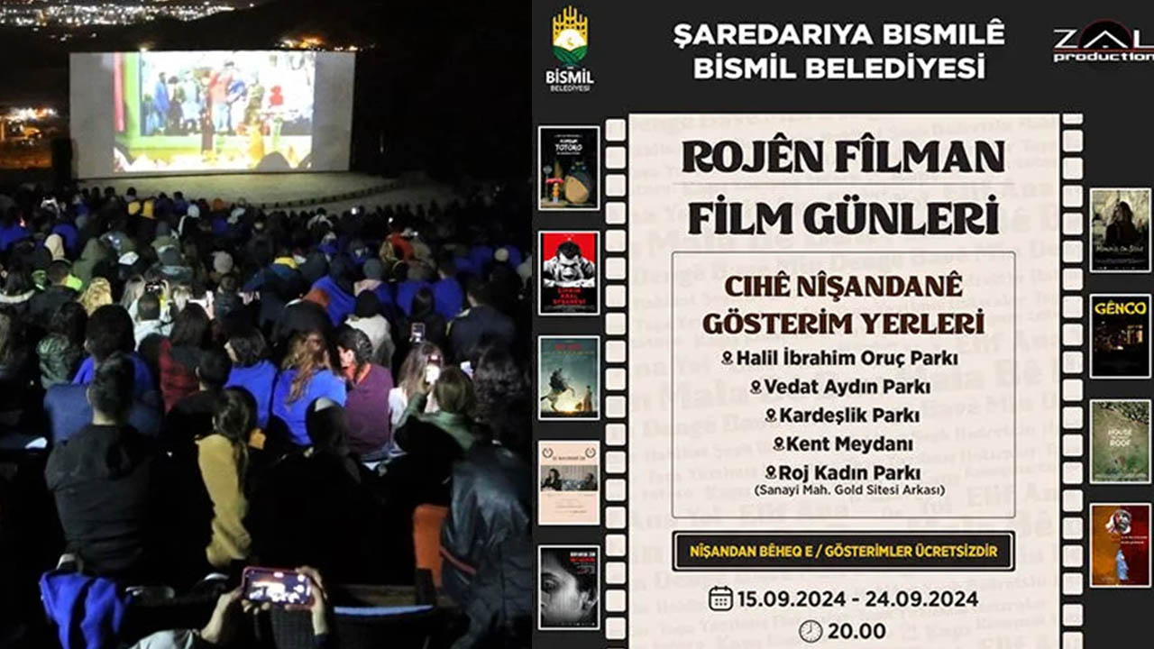 “Açık Hava Sinema Günleri”, halkı Diyarbakır’da (Amed) Kürtçe ve Türkçe dublajlı film izlemeye davet ediyor