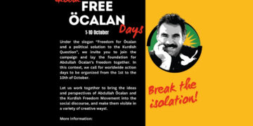 ‘Free Öcalan Global Days’ Campaign set for 1-10 October in 20 countries