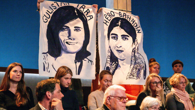 Women activists disrupt German TV talk show to demand coverage of murdered Kurdish journalists