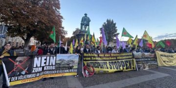 Protests across Europe and northeastern Syria condemn Turkish military strikes