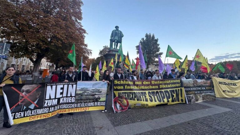 Protests across Europe and northeastern Syria condemn Turkish military strikes