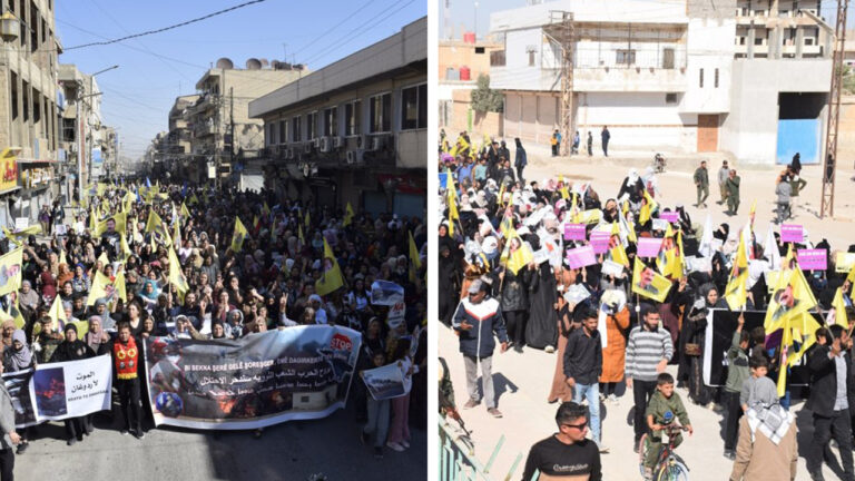 Protests sweep autonomous northeast Syria against Turkish bombardments