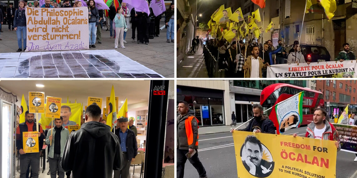 Events and demonstrations for Abdullah Öcalan held in 36 cities across three continents
