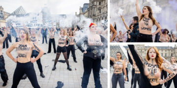 FEMEN stage shock protest in Paris to end violence against women