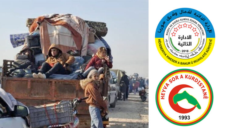 AANES launches urgent aid appeal for Kurdish families fleeing from Islamist militias