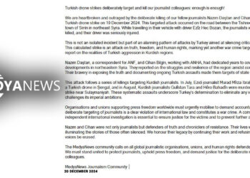 MedyaNews statement: Turkish drone strikes deliberately target and kill our journalist colleagues: enough is enough!