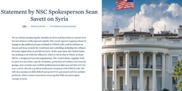 US denies role in HTS attacks, urges peace in Syria