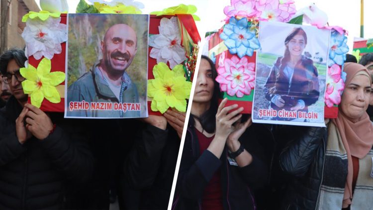 Journalists Nazim Daştan and Cîhan Bîlgîn mourned in northern Syria