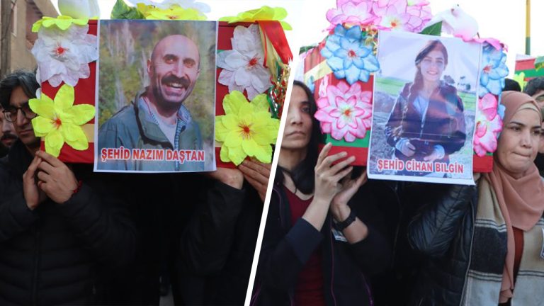 Journalists Nazim Daştan and Cîhan Bîlgîn mourned in northern Syria