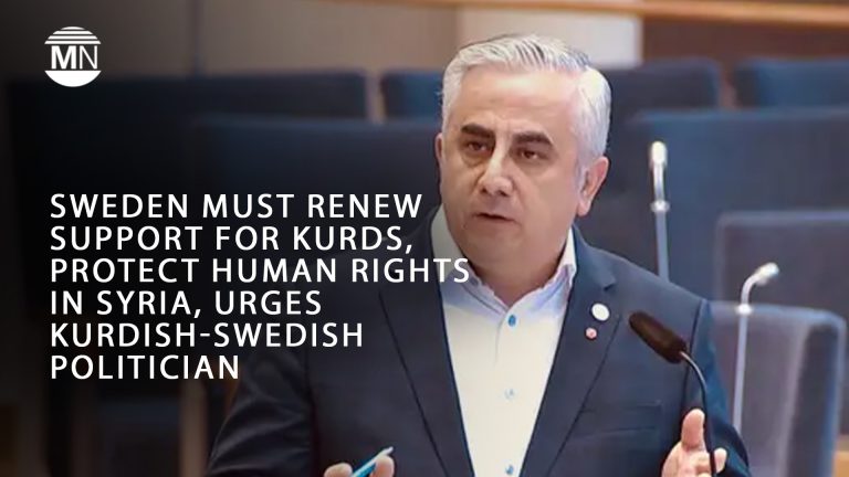 Sweden must renew support for Kurds, protect human rights in Syria, urges Kurdish-Swedish politician