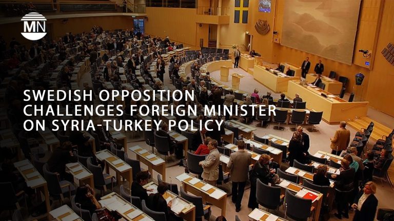 Swedish opposition challenges foreign minister on Syria-Turkey policy