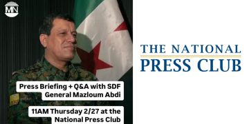 SDF Commander Mazloum Abdi to address key security concerns at Washington press briefing