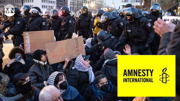 Amnesty slams Germany over Arabic language ban at pro-Palestine protest