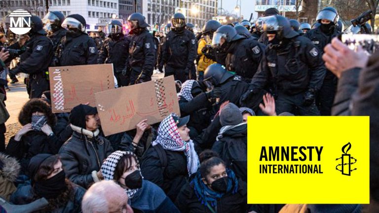 Amnesty slams Germany over Arabic language ban at pro-Palestine protest