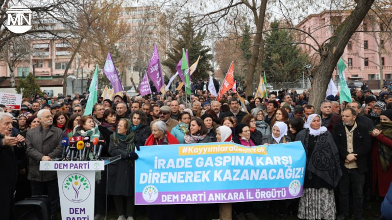 Kurdish politicians condemn Turkey’s trustee system in mass protest in Ankara