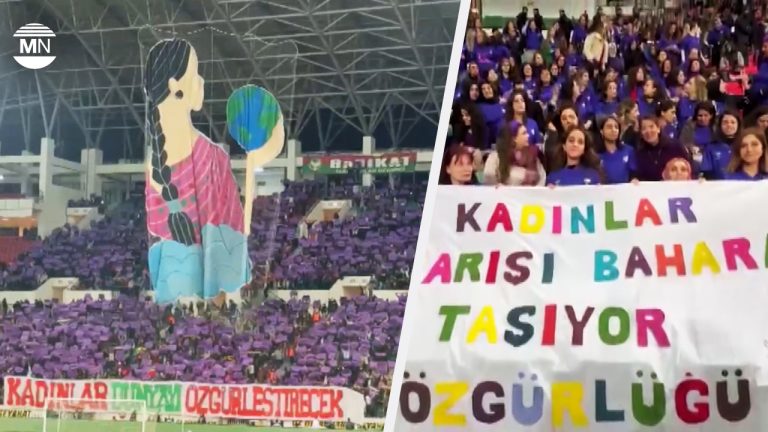 Turkey: Amedspor fans mark Women’s Day with powerful choreography