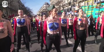 FEMEN stages high-profile anti-fascist protest at Paris Women’s Day demonstration