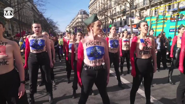 FEMEN stages high-profile anti-fascist protest at Paris Women’s Day demonstration