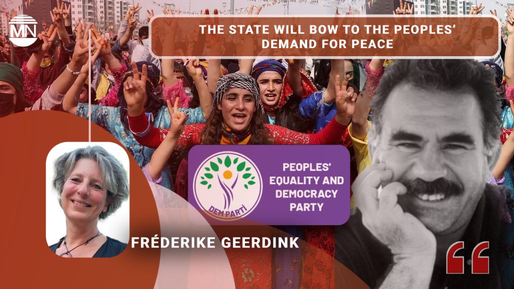 The state will bow to the peoples’ demand for peace
