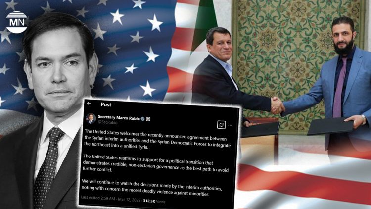 US supports Syrian-Kurdish peace deal but concerned over HTS-led violence
