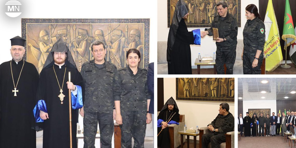 SDF’s Mazloum Abdi meets delegation from Armenian Orthodox Archdiocese to discuss coexistence, stability