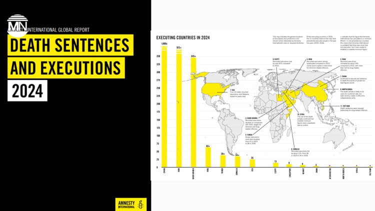 Amnesty International: 1,518 executions in 2024, highest number since 2015