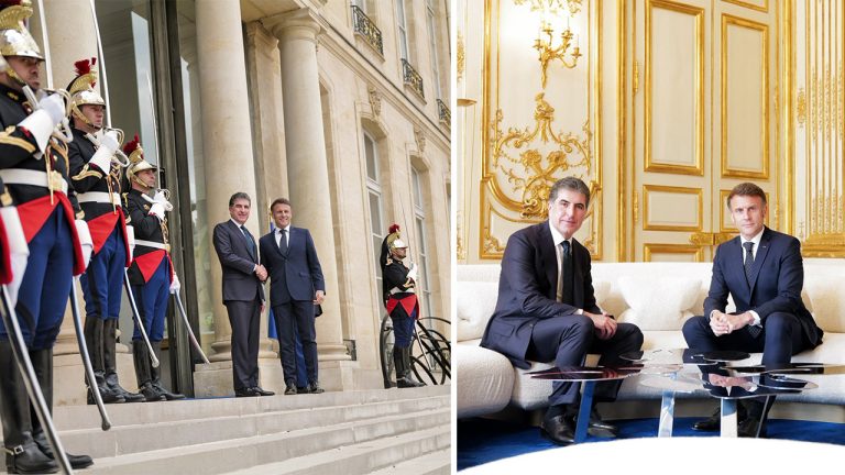 Macron and Barzani discuss Kurdish role in Middle East stability