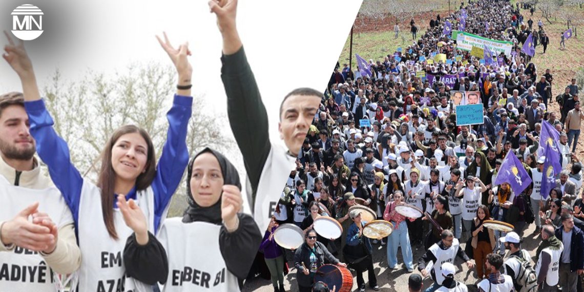 Youth renew commitment to Öcalan’s peace call after march to Amara