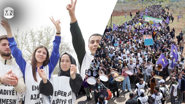 Youth renew commitment to Öcalan’s peace call after march to Amara