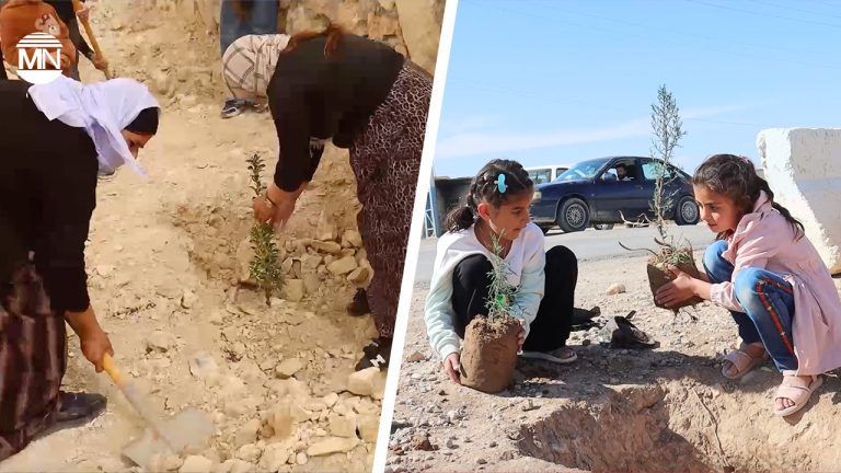 Sinjar: Yazidi women plant trees for Abdullah Öcalan’s birthday