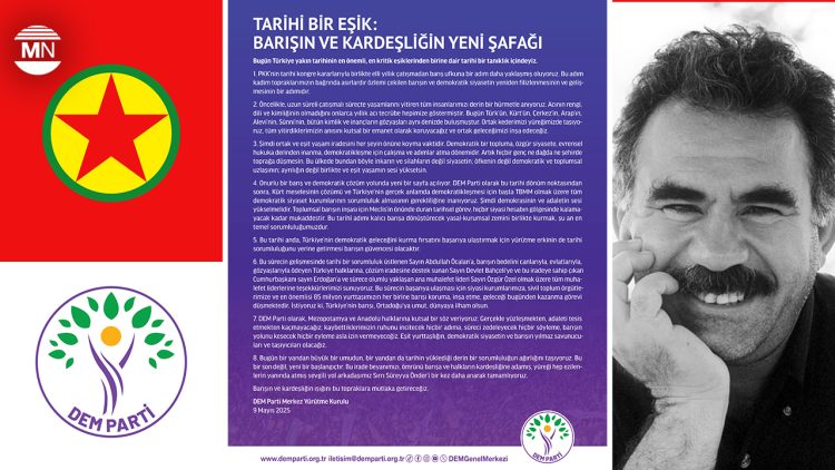 Pro-Kurdish DEM Party hails PKK Congress as historic threshold, calls for political responsibility