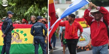 Indigenous communities and workers protest against Law 426 in Panama
